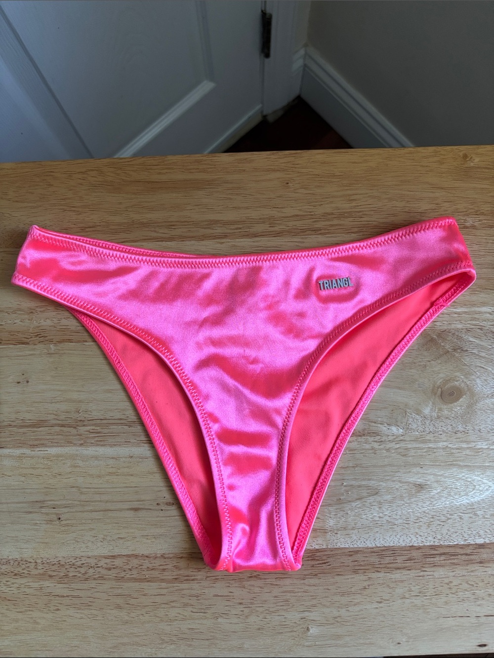 Triangl swimwear Neon Pink Bikini Bottom - Bright Pink Low-Rise Size Small Beach